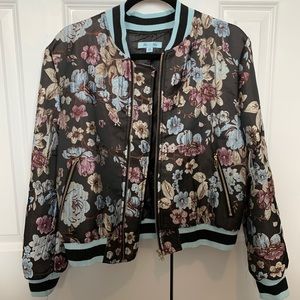 BEAUTIFUL FLOWER BOMBER JACKET SIZE M